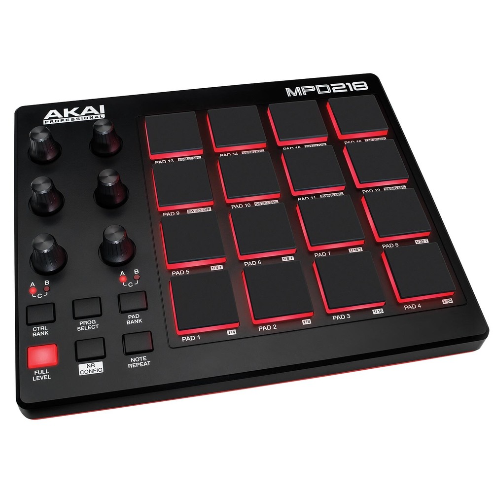 Akai Professional MPD218 MIDI USB Drum Beat Pad Controller w/ Ableton Software