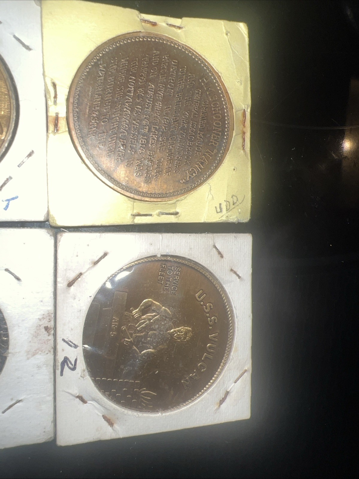 6 Vintage Ship Boat Battleship Military Medal Token Souvenir Free Shipping