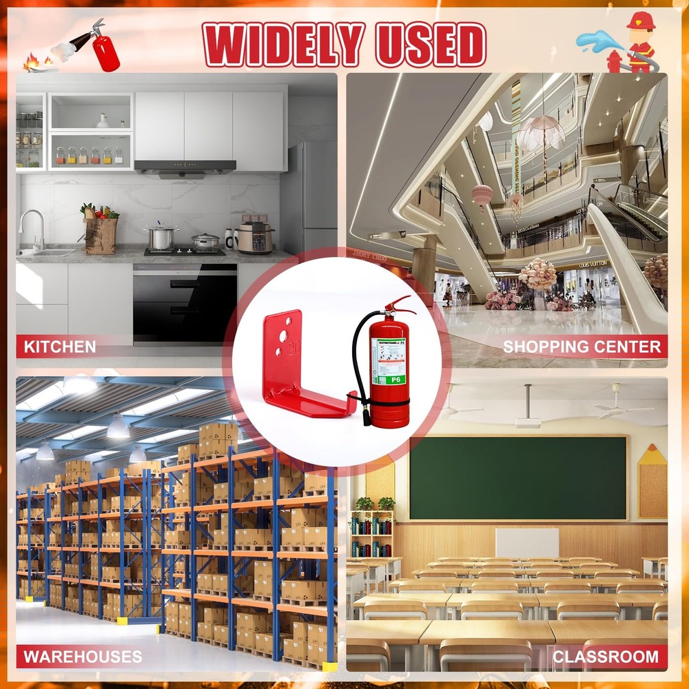 20Pcs Fire Extinguisher Mount,Universal Fire Extinguisher Bracket,Hook Wall M...