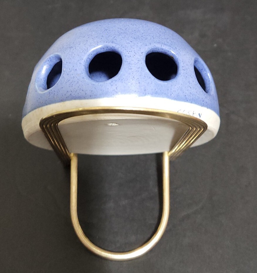 Corbin Studio Purple Pottery Wall Frog Pocket