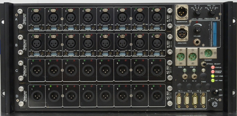 Telecast Fiber Systems Adder 162 Audio Intercom Data Multiplexer