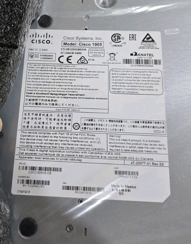 NEW CISCO CISCO1905/K9