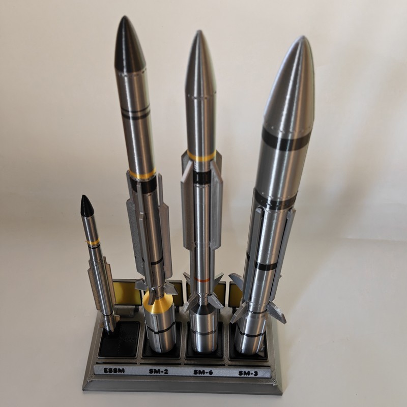 1:24 USN Full Set Standard Missile Military Model ESSM SM-2 SM-3 SM-6 3D Printed
