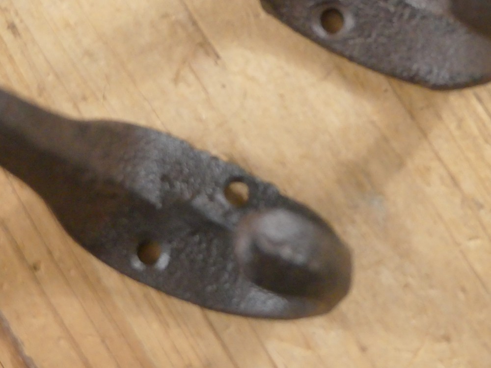 2 Coat Hooks Hat Hook **ROUGH CASTING** Hall Tree 3" Rustic Cast Iron