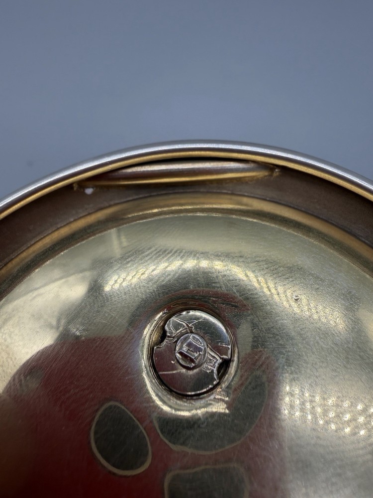 Austrian Art Nouveau Silver and Enamel Candlestick by Georg Adam Scheid, ca 1900