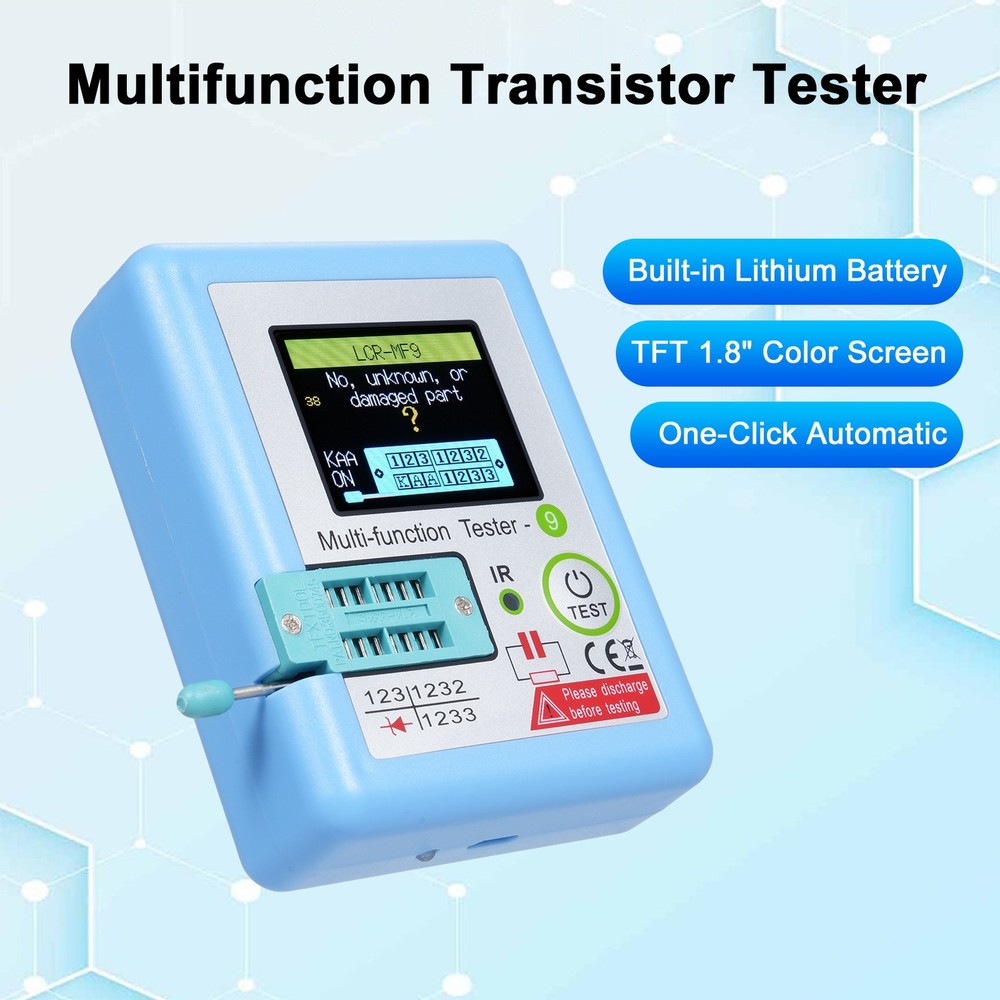 1--MF9 1.8'' TFT LCD Display Multi-meter Transistor Tester Diode Triode