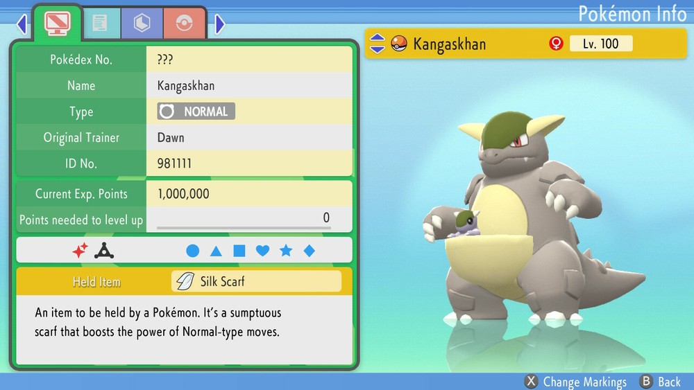 Shiny Kangaskhan 6IVs Pokemon BDSP