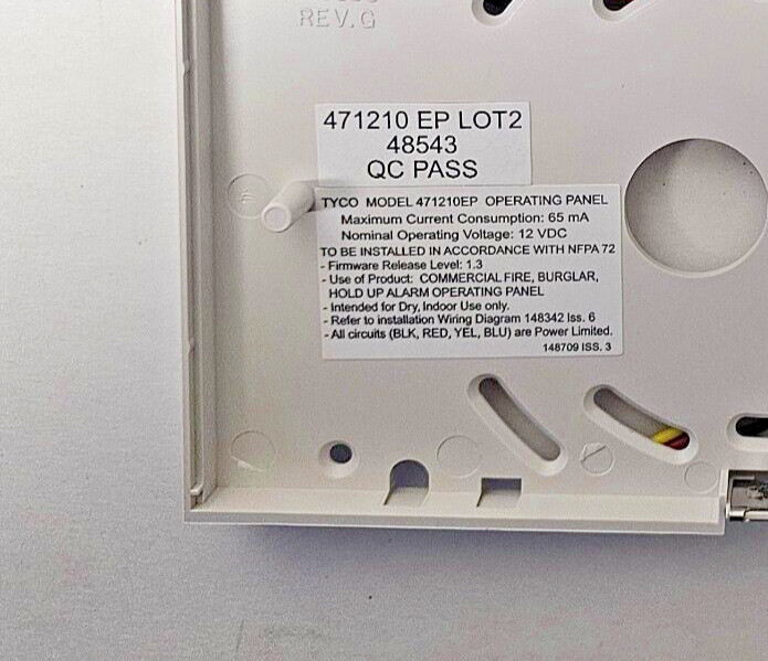 TYCO 471210 EP Focus Keypad NEW (Open Box)