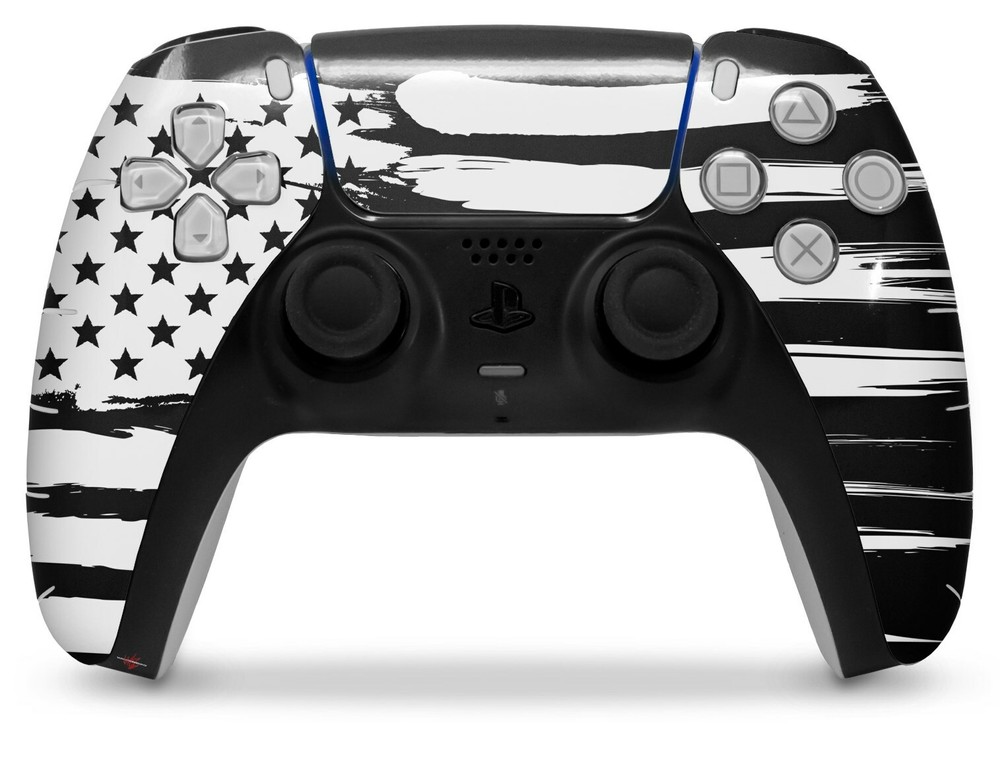 Skin Sony PS5 Controller Brushed USA American Flag