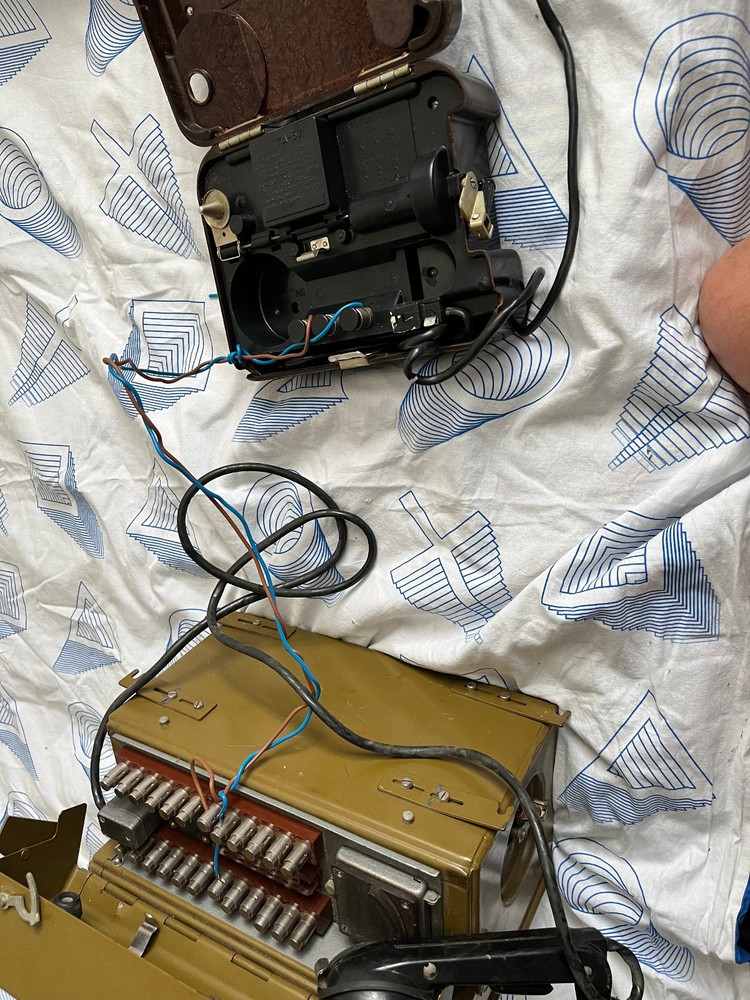Military switchboard P-193M with phone-working