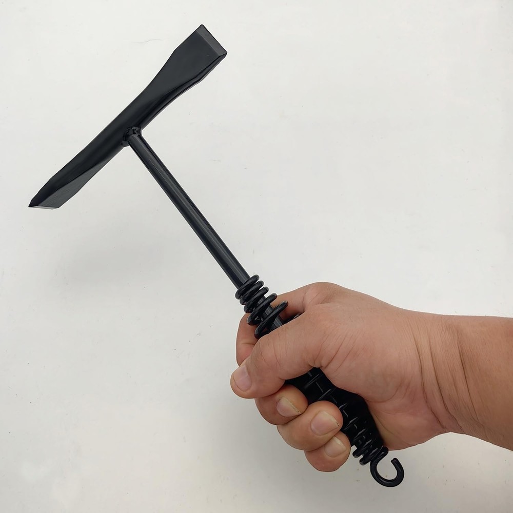 Welding Chipping Hammer with Coil Spring Handle10.5"Cross Chisel and Vertical...