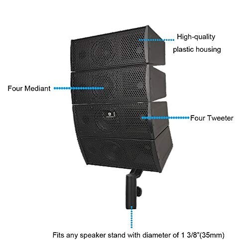 PRORECK Club AEF Powered Line Array PA Speaker System 12 Inch 3200W DJ Combo Set