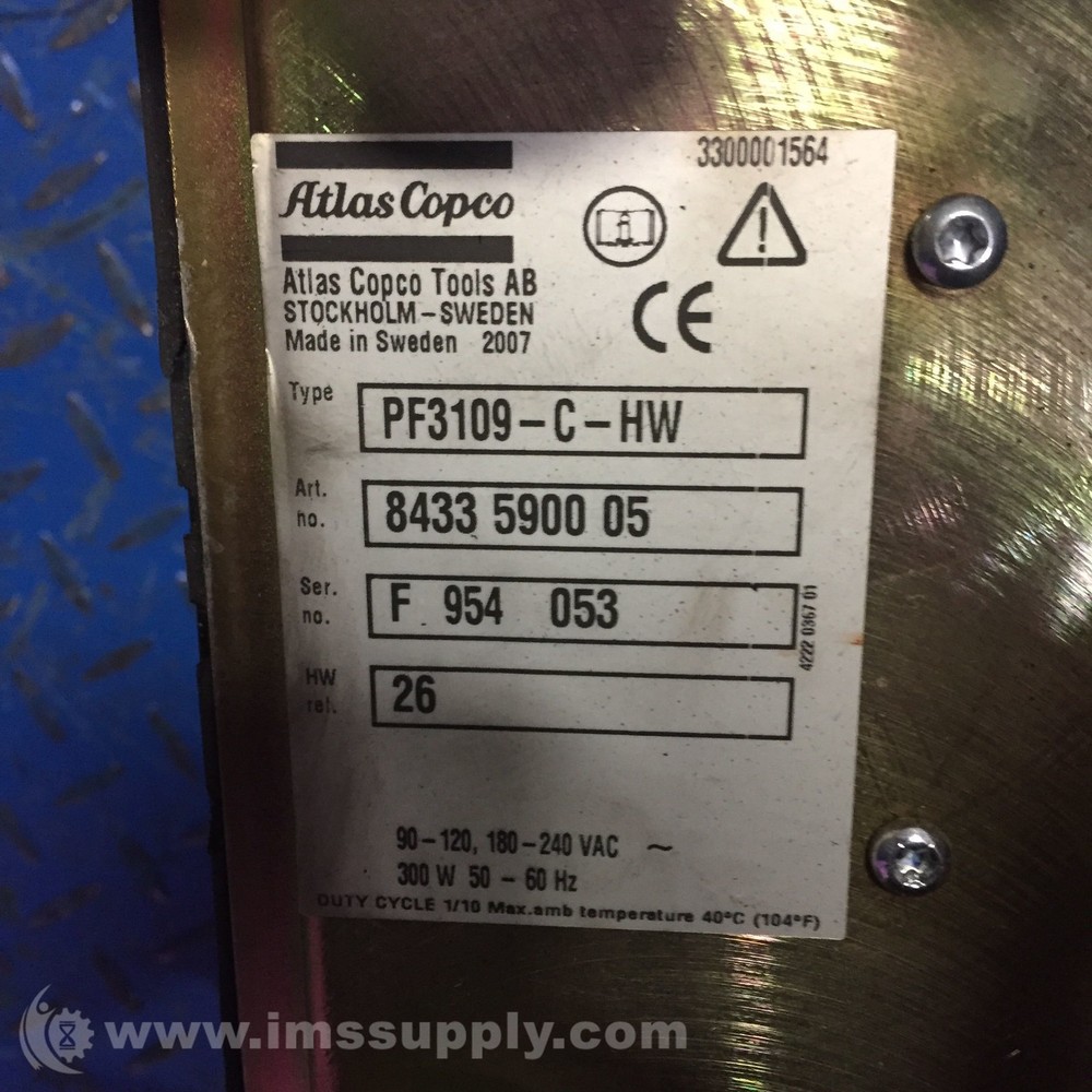 Atlas Copco 8433 5900 05 Tensor Controller 1533
