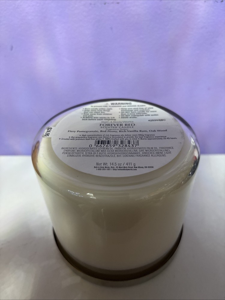 Bath & Body Works Forever Red 3- Wick Candl
