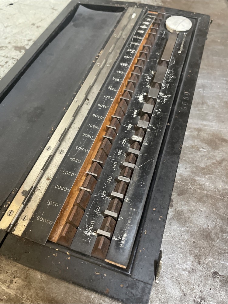 Rare Vintage German Made 36 Pc Rectangular Gage Block Set .050-2” Partial