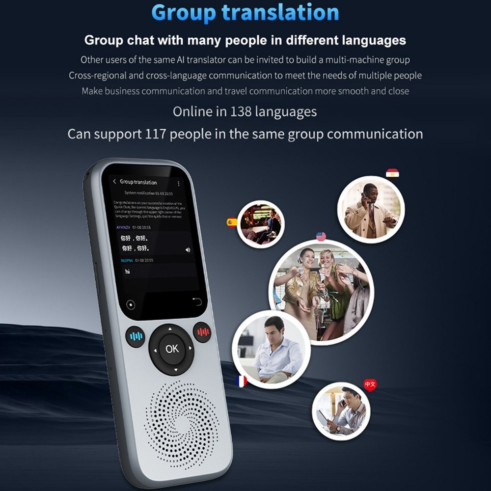 Portable Language Translator Real Time Two Way Translating Device 1388058