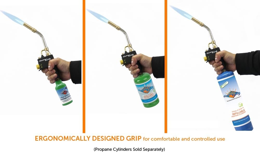 Flame King FK4500CGA High Intensity Propane Torch Head with Ultra Swirl Flame