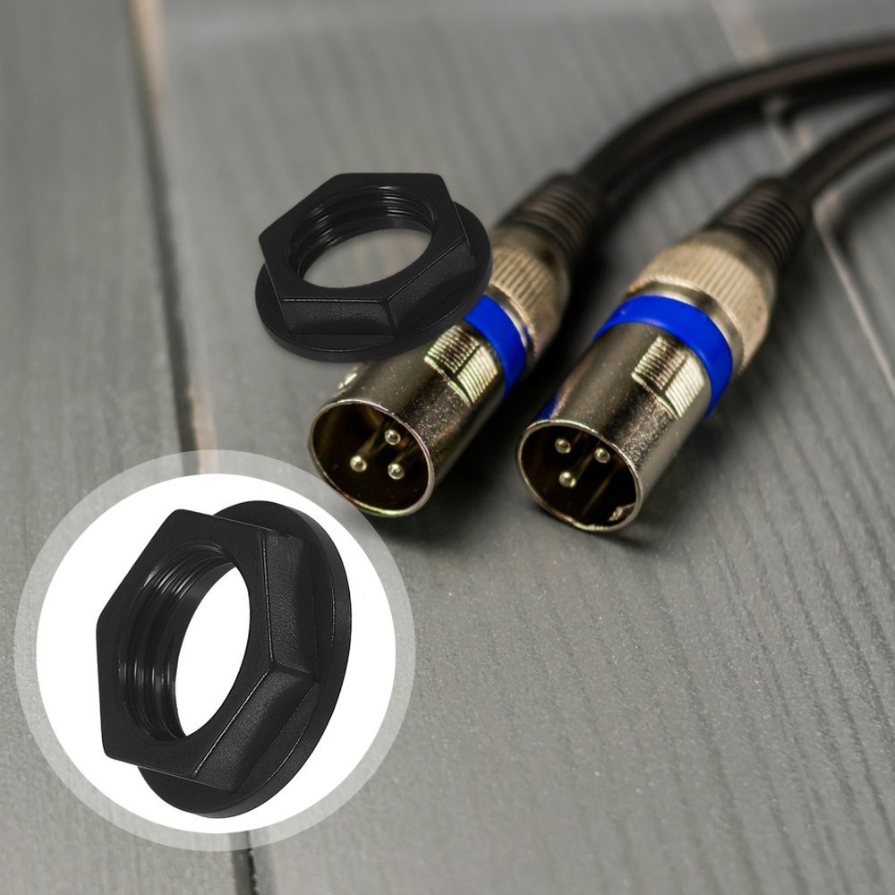 Pvc Hexagonal Nut Guitar Input Jack Socket Plate Nuts Individual Packs
