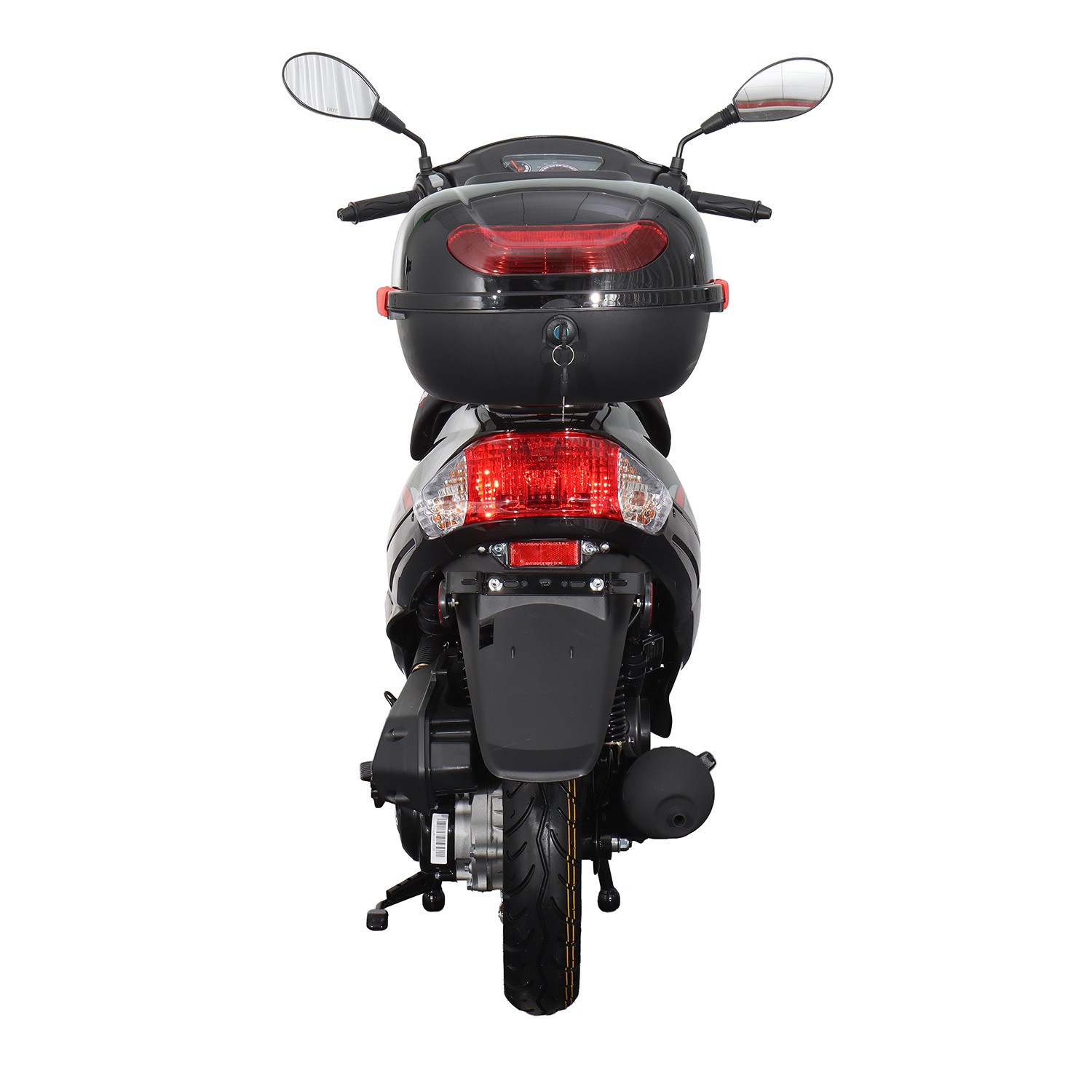 X-PRO Maui 50cc Moped Scooter with 10" Aluminum Wheels Rear Trunk Electric Start