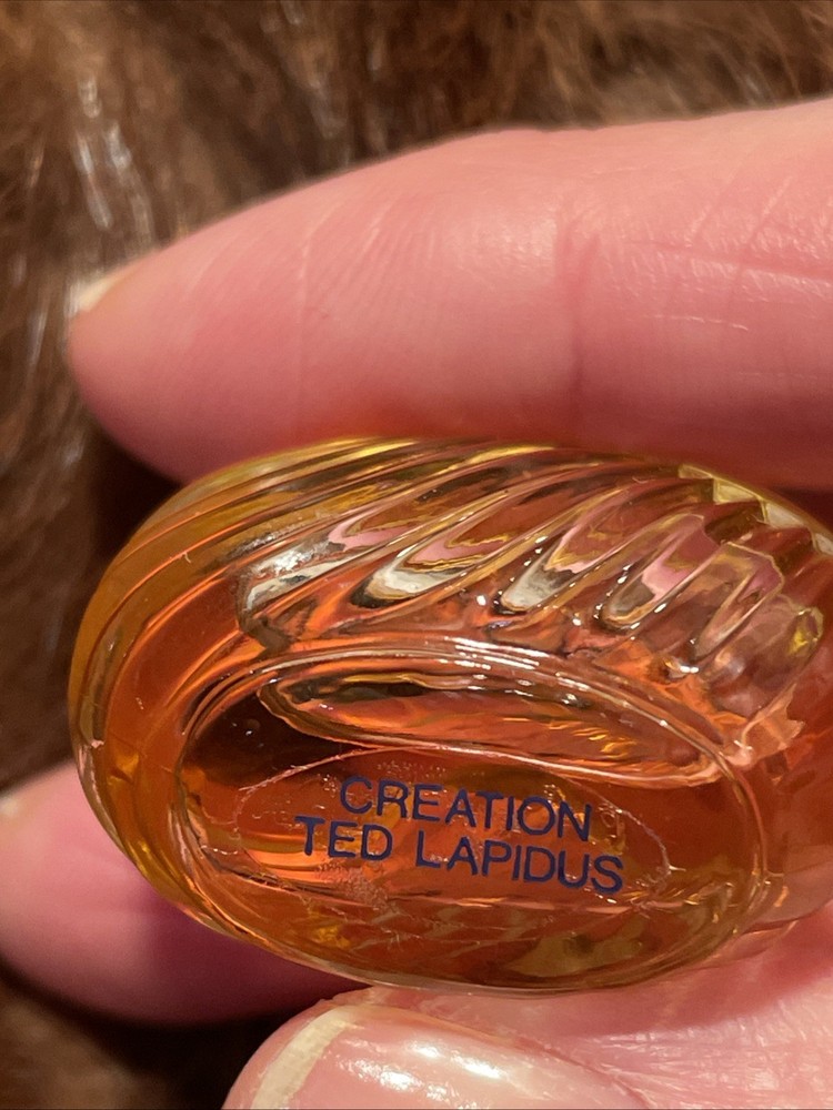 Display Only 1 Ted Lapidus Parfums Creation Perfume Mini Splash Vtg Bottle 2”