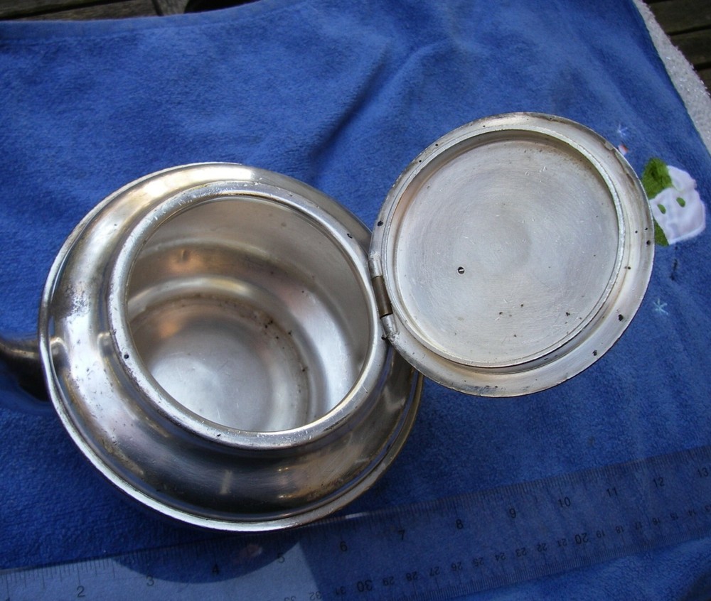 Vintage HOTEL WARE Silverplate TEAPOT-Heavy-AS IS-NR