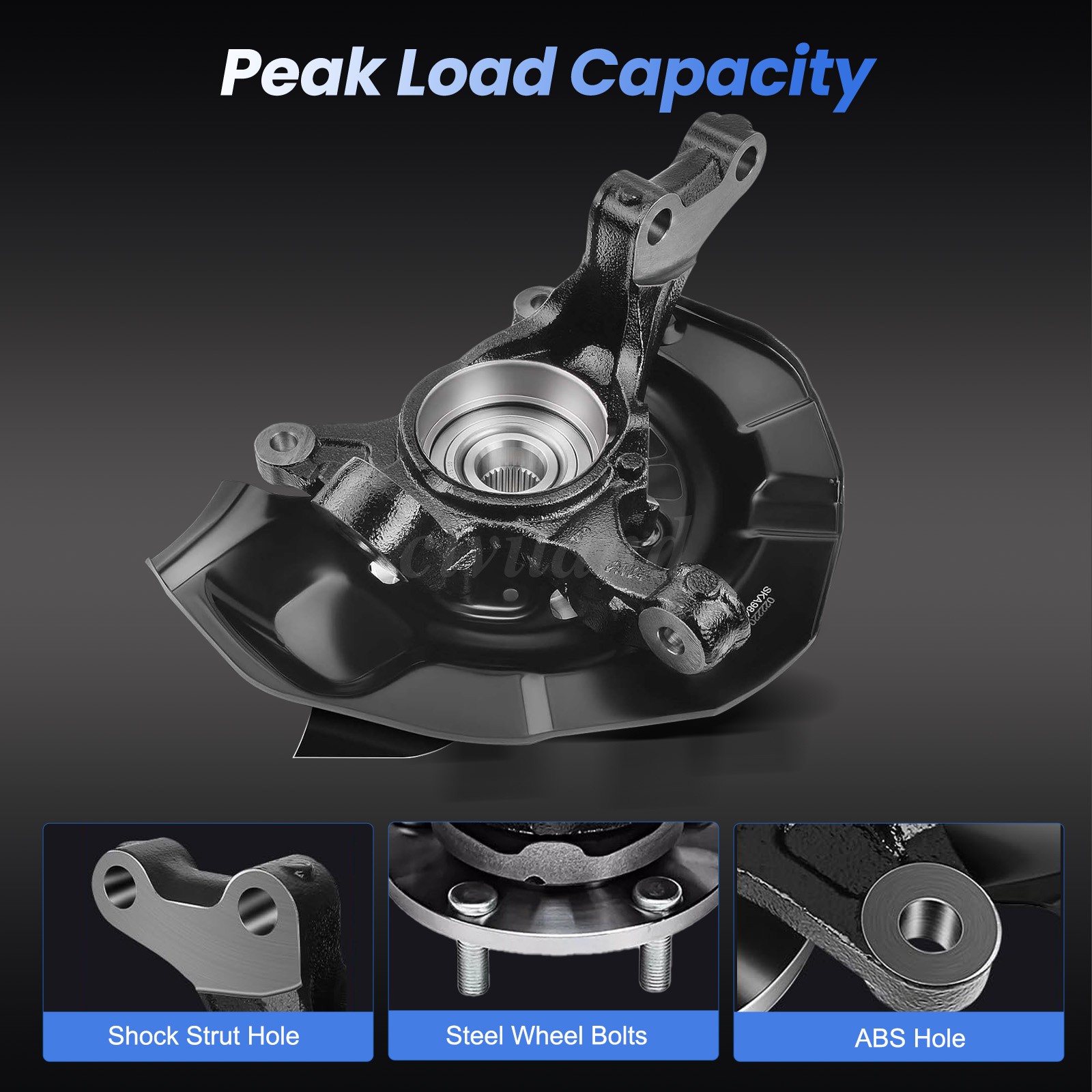 2x Front Wheel Hub Bearing Steering Knuckle Assembly for Toyota Sienna 2004-2010