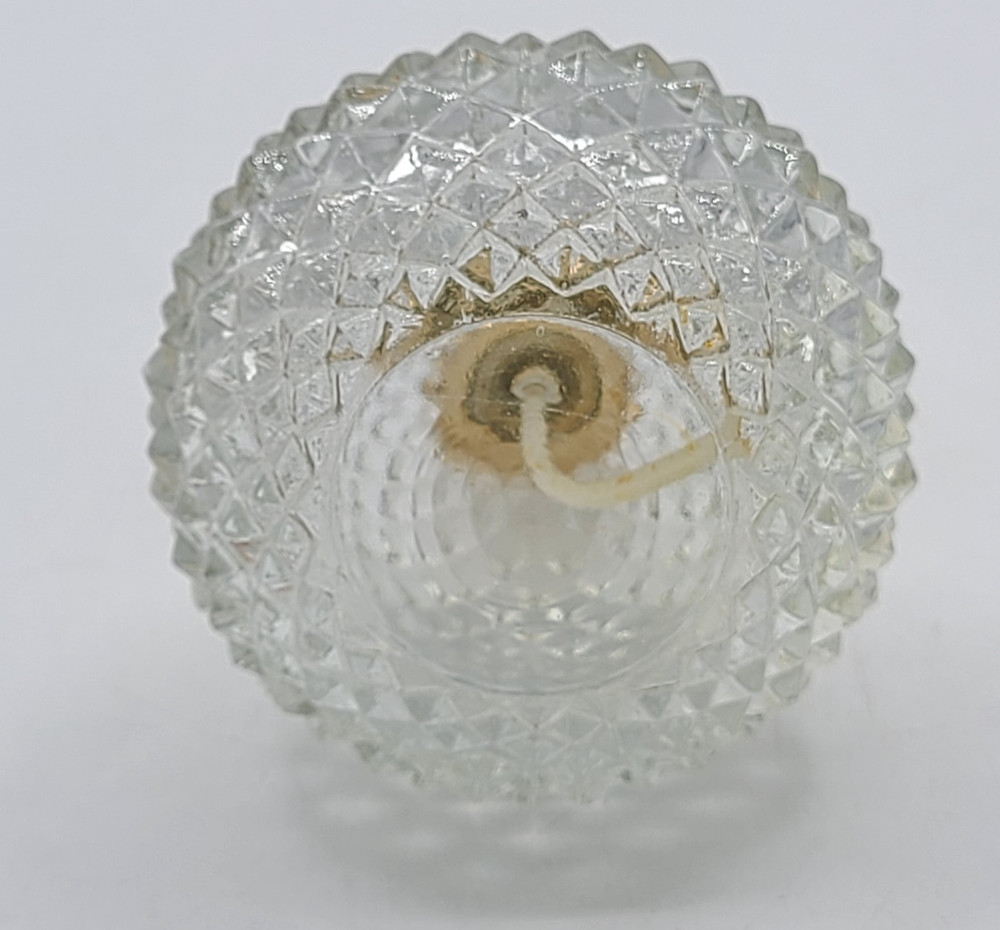 Nat Robbins Crystal Diamond Point Perfume Atomizer Gold Trim 4.5" Refill Empty