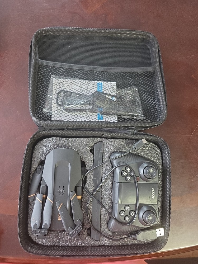 GRC Foldable Quadcopter Drone Black Toy Grade w/Controller & Carry Case