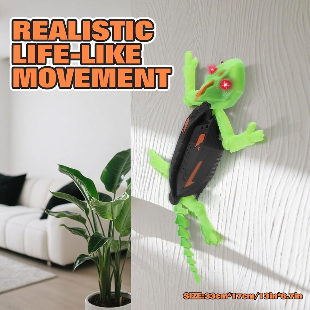 Wall Climbing RC Chameleon Toy for Kids Rechargeable Remote Control Lizard Toy