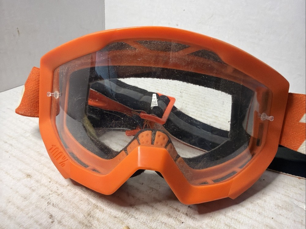 Strata Goggles With Clear Lens And Orange Frame
