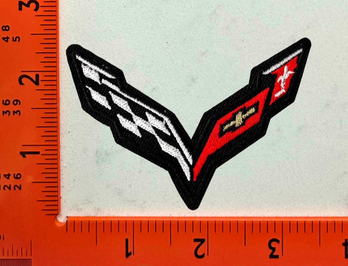 Chevy Corvette Racing Cars Embroidered Patch Iron On Sew On Motorsport
