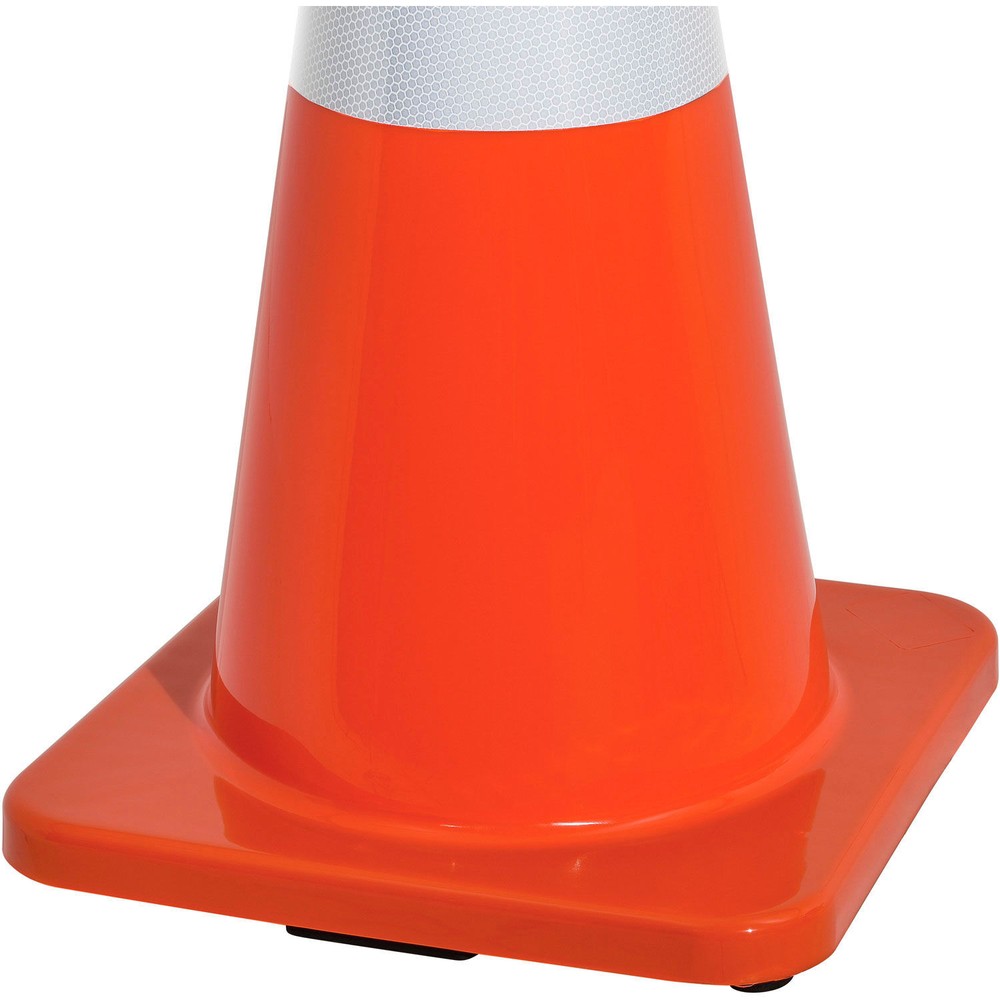 28" Reflective Traffic Cone Solid Orange Base 7 lbs