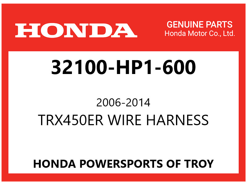 NEW GENUINE HONDA OEM MAIN WIRE HARNESS 2006-2014 TRX450ER 32100-HP1-600 *