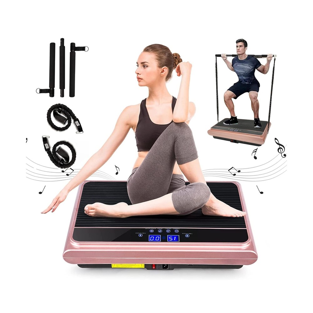 Vibration Plate Exercise Machine Whole Body Vibration Platform Machine with P...