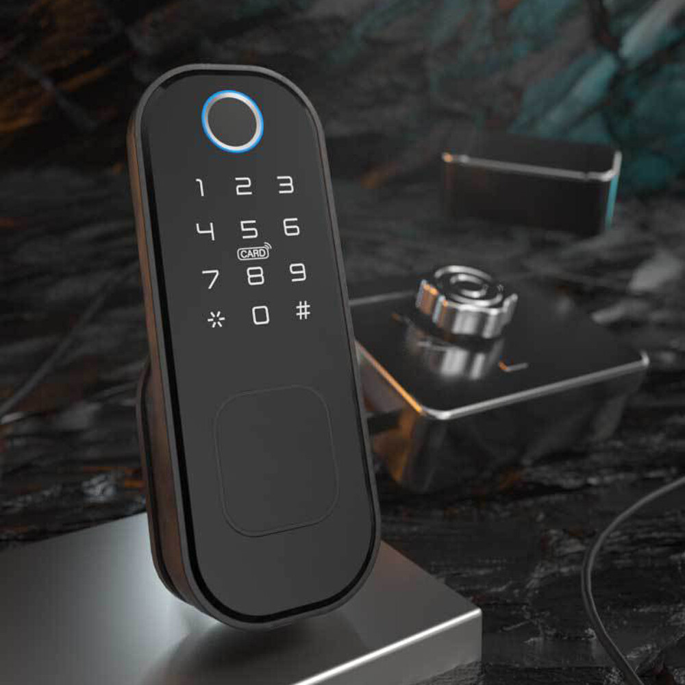 Tuya No Wiring Waterproof Fingerprint Lock Digital Code Electronic S1V6