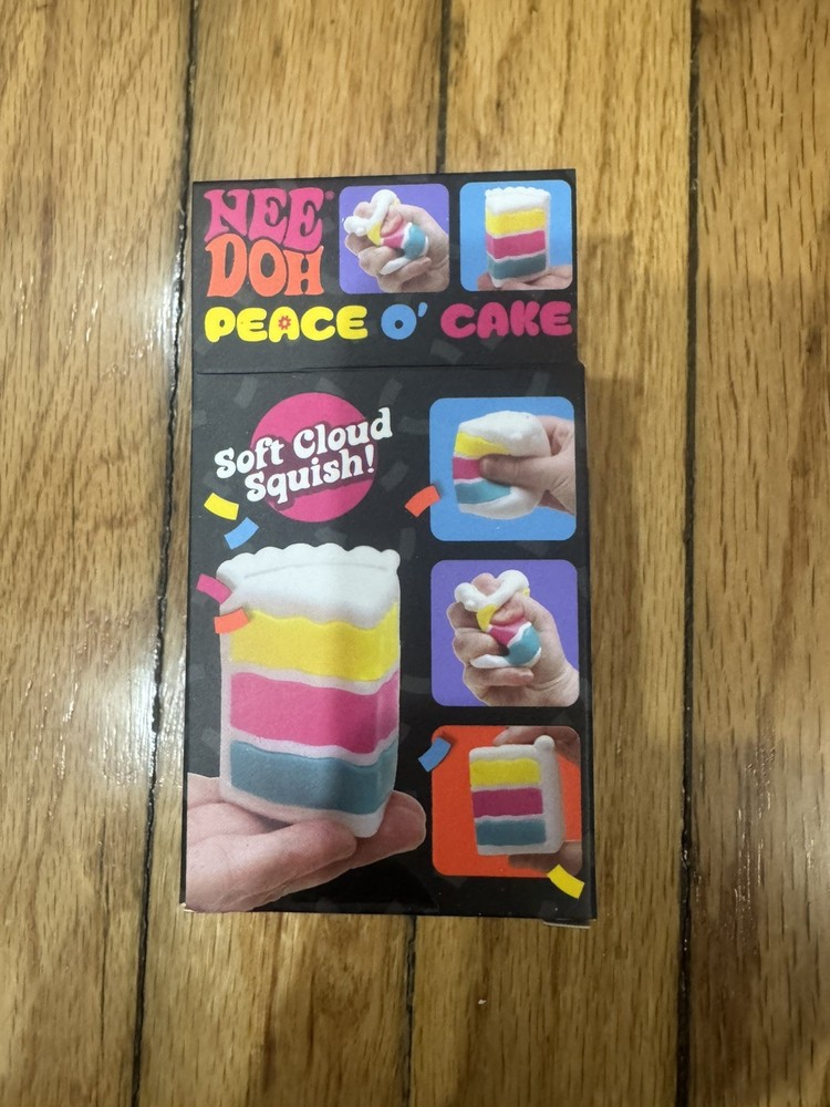 Authentic NIB NeeDoh Peace O’ Cake Squishy Soft Cloud
