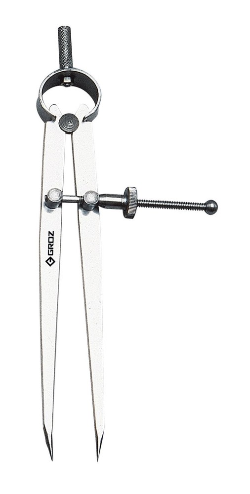 Groz 01423 8" Spring Divider, Matte Finish, with Solid Nut 8 Inch