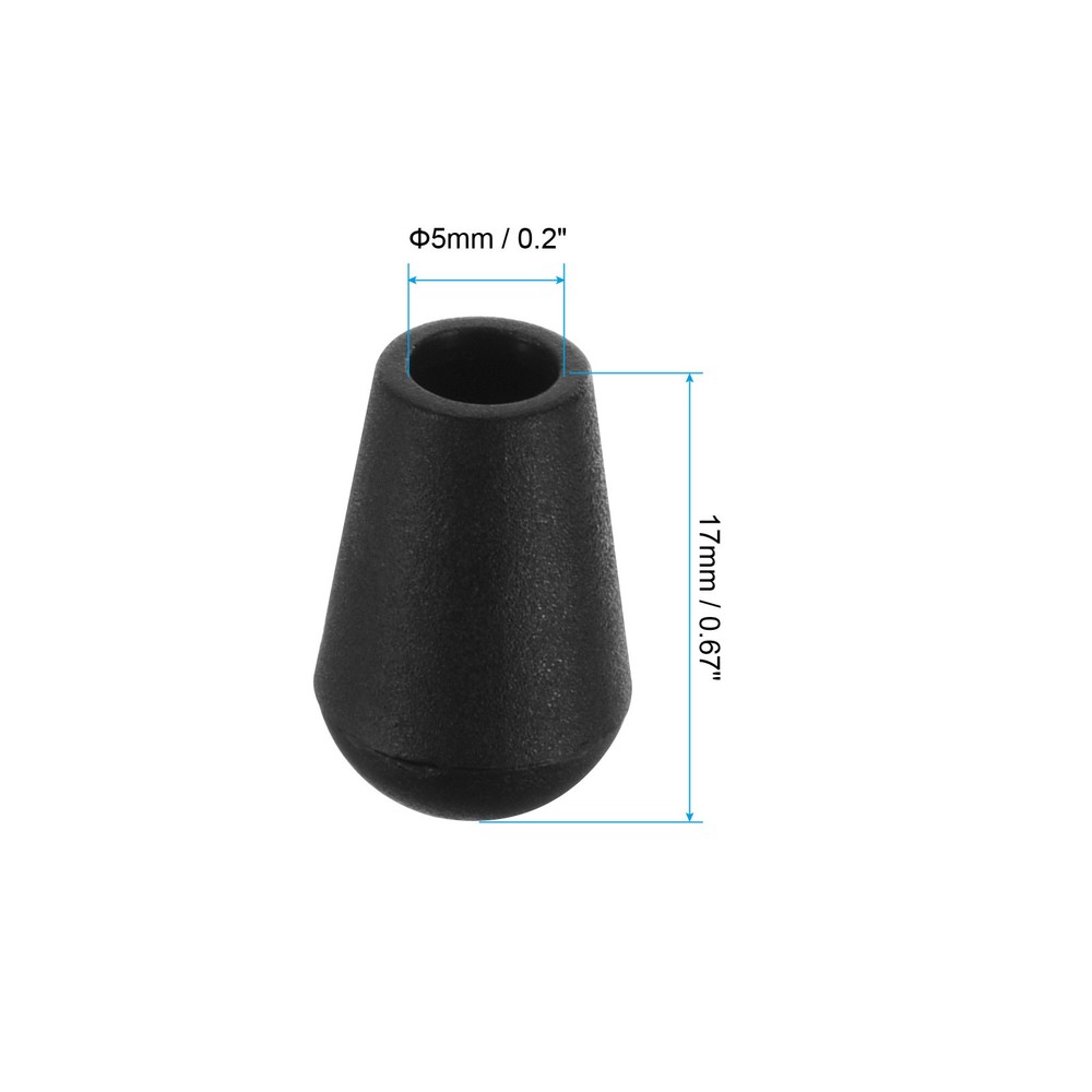 Bell End Stopper, 30 Pack Cord Rope Lock for Drawstring Bag, Black