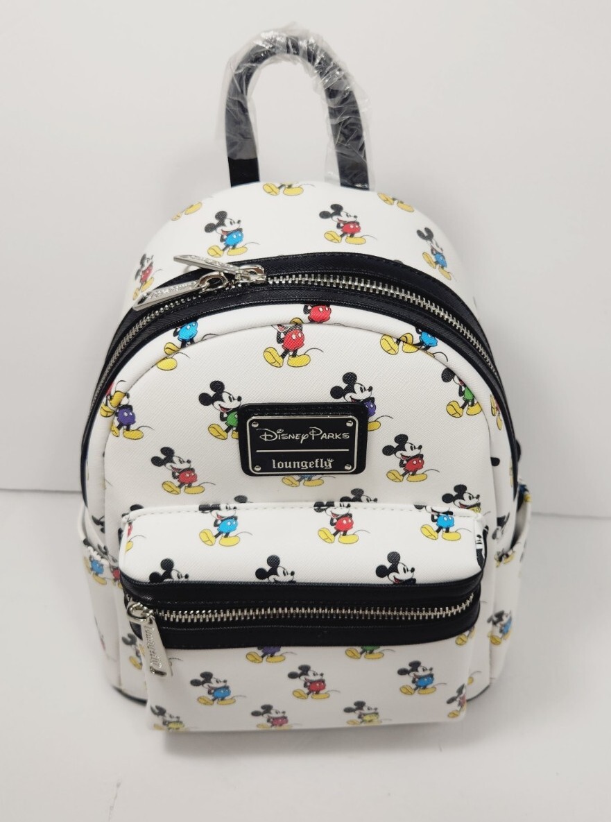 Disney Parks Loungefly Mickey Mouse All Over Mini Backpack NEW NWT FREE SHIPPING