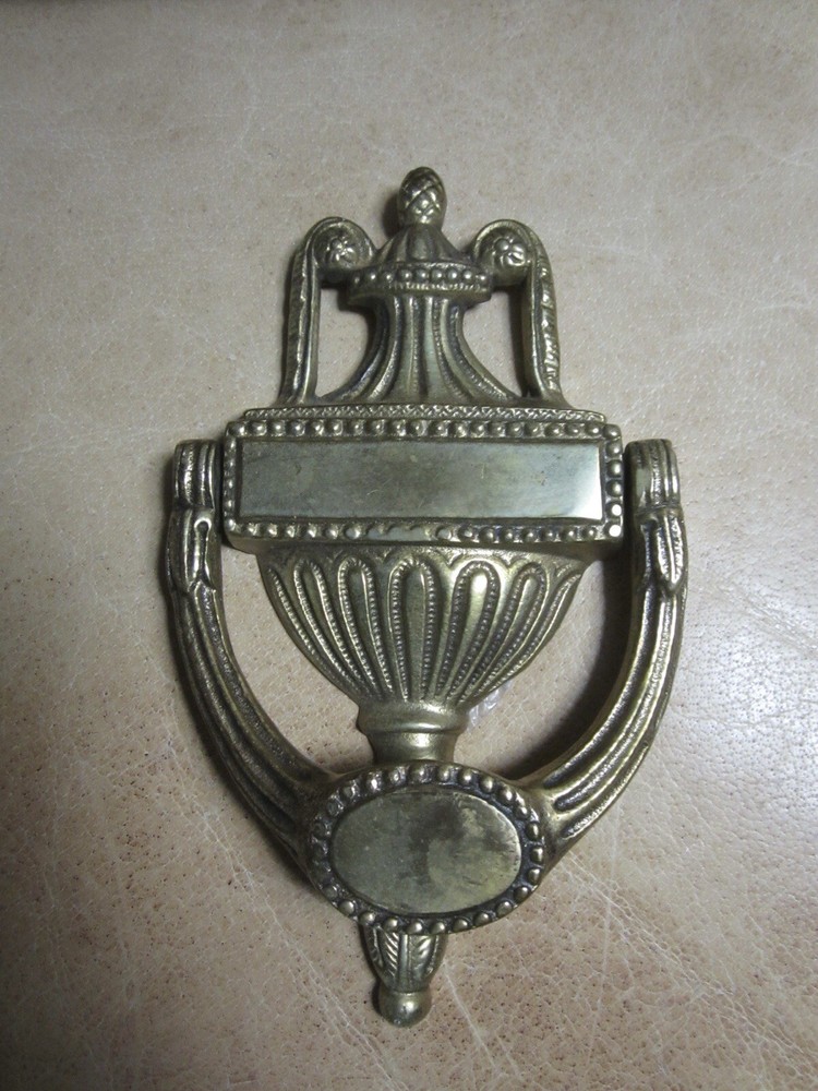 Vintage Brass URN TORCHIERE DOORKNOCKER