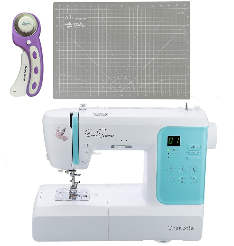 EverSewn Charlotte 80-Stitch Computerized Quilting & Sewing Machine Bundle