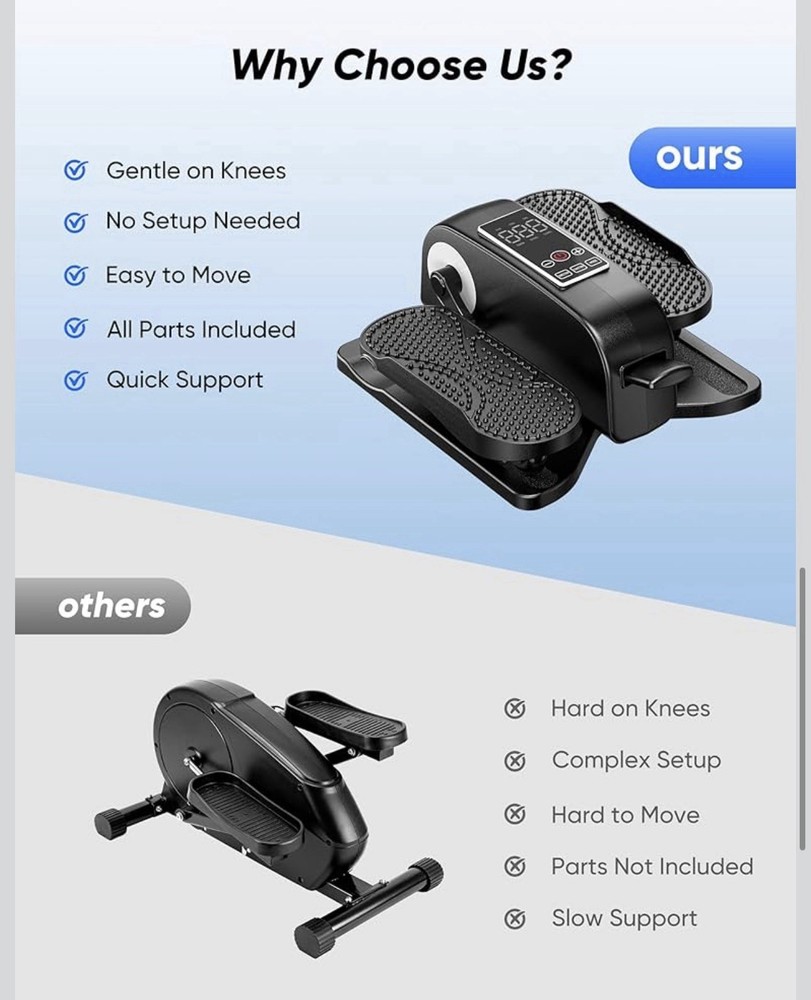 Under Desk Elliptical Machine for Senior (Black2