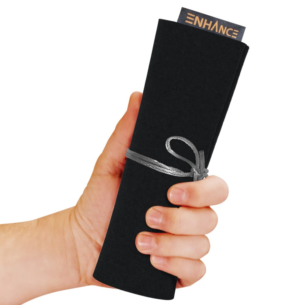 ENHANCE Roll on a Scroll™ Dice Rolling Mat & 12pc 6 Sided Dice Set