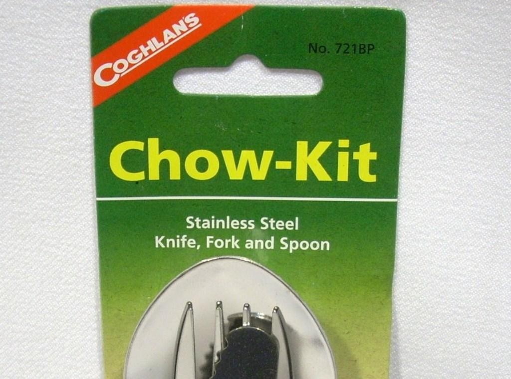 Coghlans Chow Kit Set Knife Fork Spoon Eating Utensils Camping Lunchbox Scouts