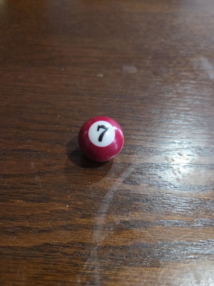 Replacement Mini Billiards Pool Ball - 1" Diameter - Solid Maroon #7 Ball