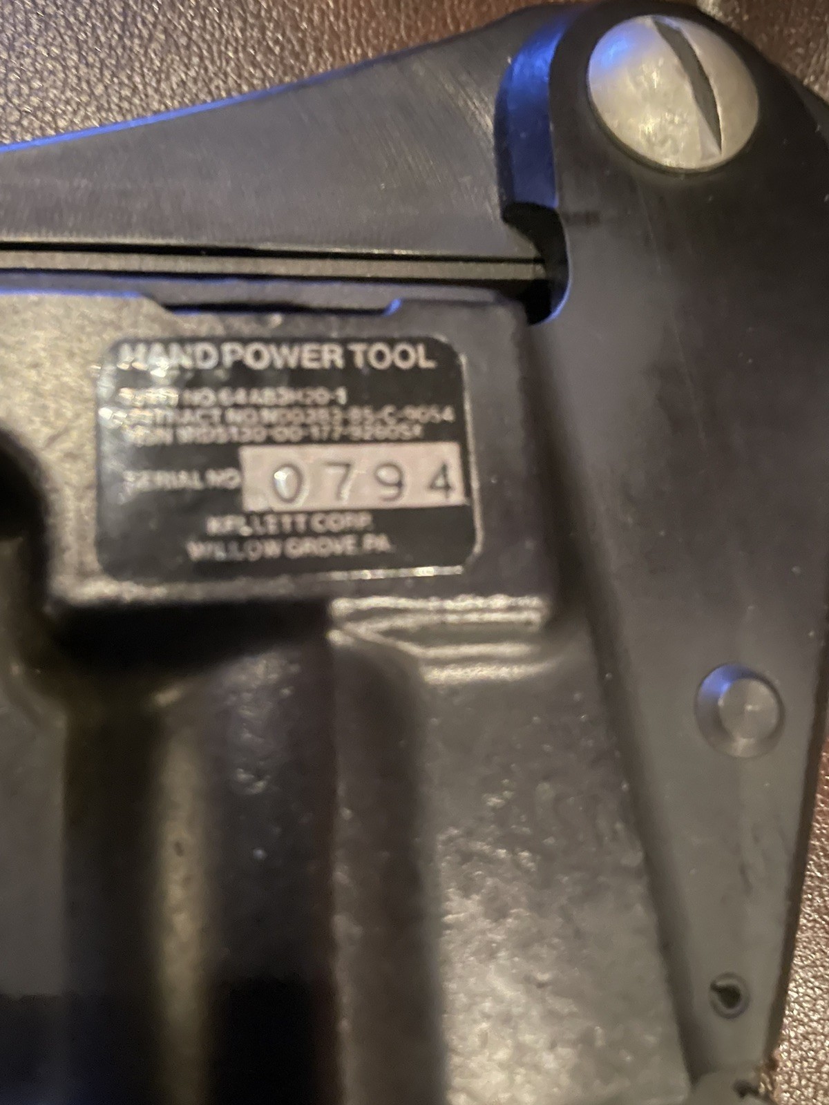 Kellett Corp 64A83H20-1 Hand Power Tool Military Rescue NOS