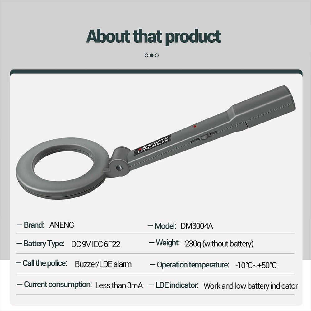 Handheld Metal Detector Airport Security Scanner High Sensitive Testing Tool