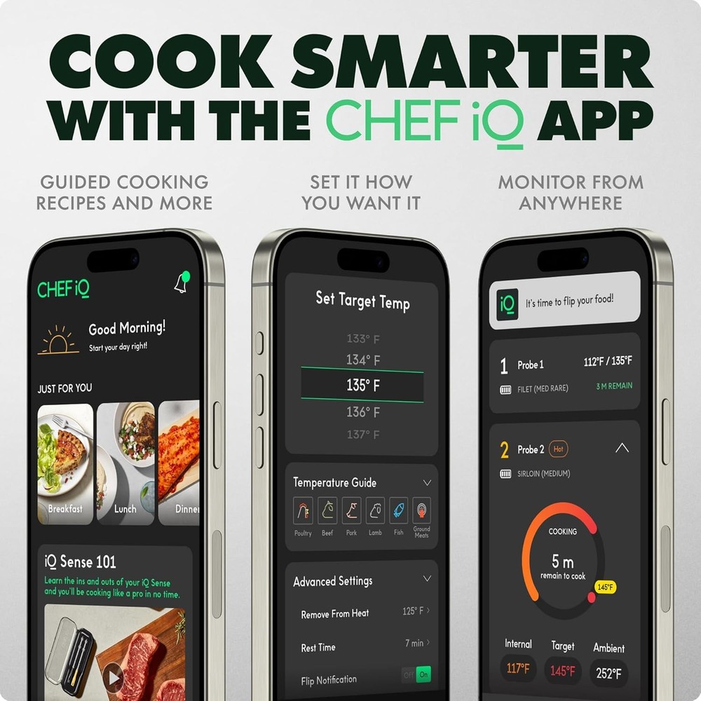 CHEF iQ Wireless Meat Thermometer 4 Probes