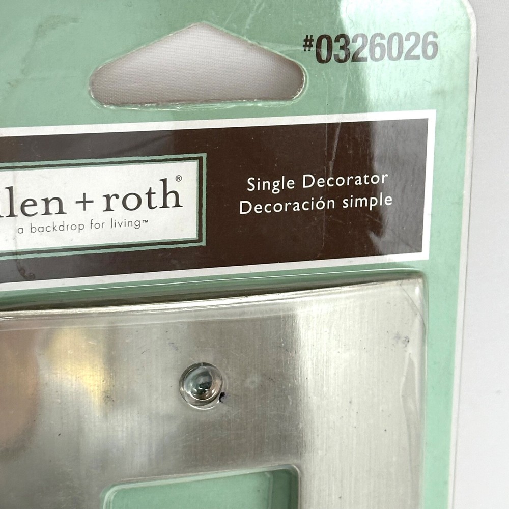 Allen Roth Wall Plates, Decorator or Toggle, Single or Double *