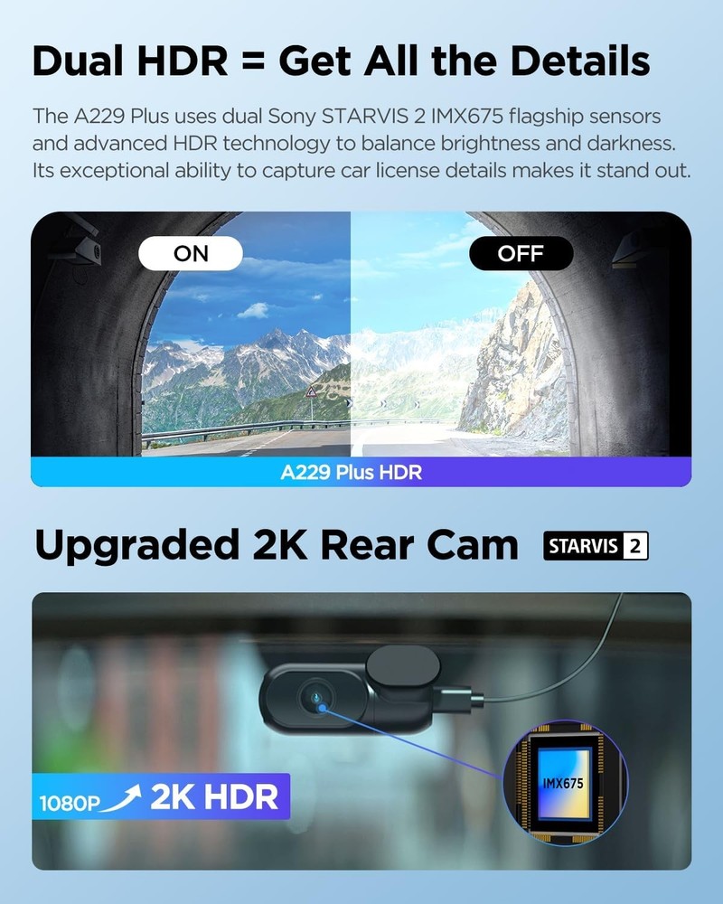 VIOFO A229 PLUS 2CH 1440p+1440p Dash Cam